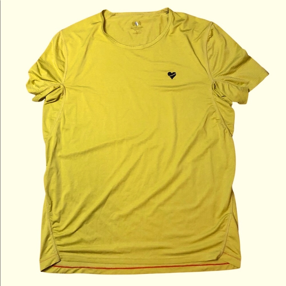 Janji deep yellow ruched short sleeve Tee Size L